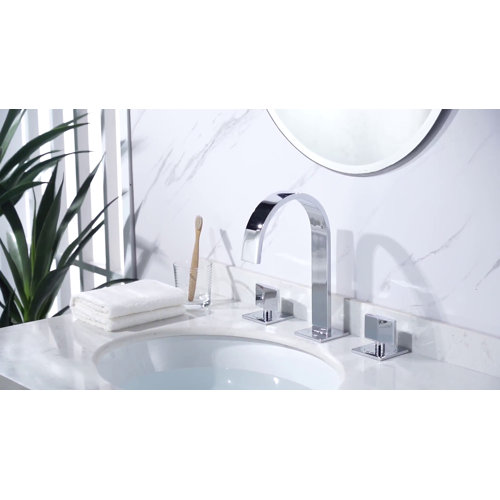 Luxier Widespread Faucet 2handle Bathroom Faucet with Drain Assembly